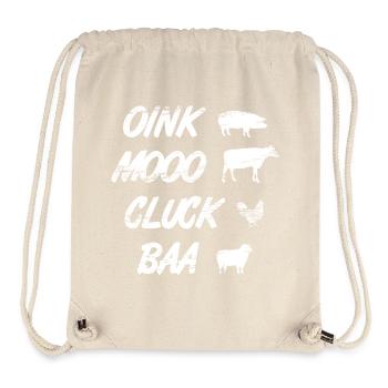 Oink Mooo Cluck Baa - Stanley/Stella recycelter Gym Bag - Naturweiß - Vorne