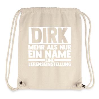 Prénom Dirk - Sac à cordon recyclé Stanley/Stella - blanc naturel - Devant