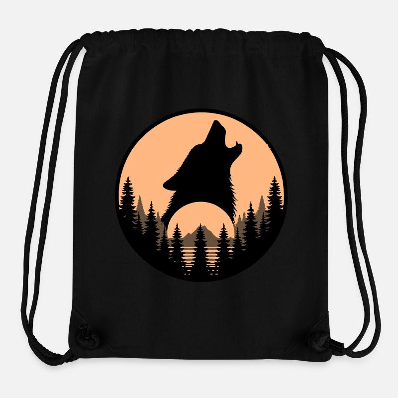 Wolf - Stanley/Stella recycelter Gym Bag - Schwarz