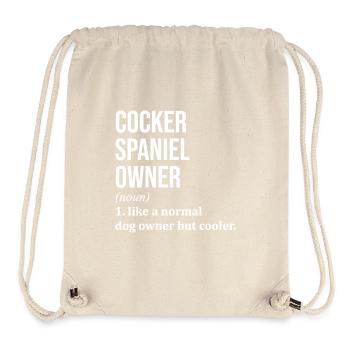 Cocker Spaniel - Sac à cordon recyclé Stanley/Stella - blanc naturel - Devant