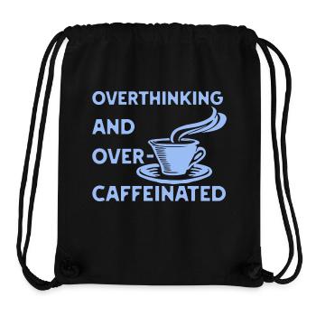 Overthinking and overcaffeinated in blau - Stanley/Stella Recycled Gym Bag - black - Front