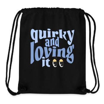 Quirky and loving it in blue - Stanley/Stella recycelter Gym Bag - Schwarz - Vorne
