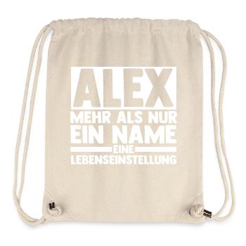 Alexander Alexandra Alexa Alex - Stanley/Stella recycelter Gym Bag - Naturweiß - Vorne