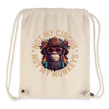 Not my circus, not my monkeys - Sac à cordon recyclé Stanley/Stella - blanc naturel - Devant