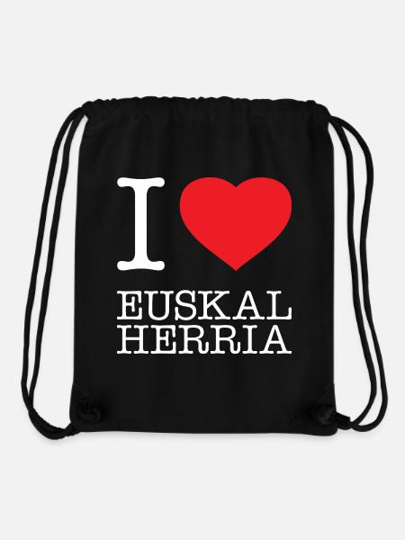 I LOVE EUSKAL HERRIA Basque Baskenland - Stanley/Stella recycelter Gym Bag - Schwarz