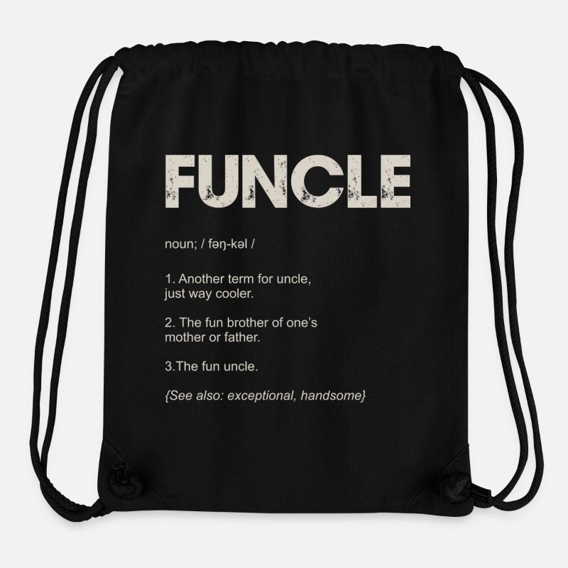 Foncle Typography Tee Design - Sac à cordon recyclé Stanley/Stella - noir