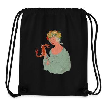 Flower fairy with dragon in love - Stanley/Stella Recycled Gym Bag - black - Front