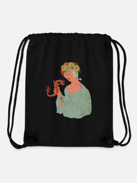Blumenfee mit verliebtem Drachen - Stanley/Stella recycelter Gym Bag - Schwarz