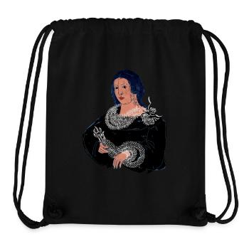 Portrait de femme Mona avec fantômes dragon - Sac à cordon recyclé Stanley/Stella - noir - Devant
