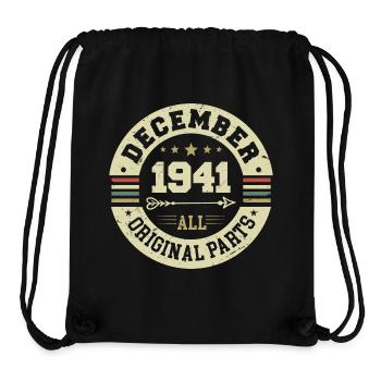 Legends Birthday December 1941 Born Gift - Stanley/Stella Recycled Gym Bag - black - Front
