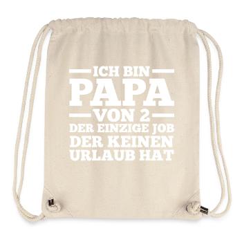 Dad of 2 children - Stanley/Stella Recycled Gym Bag - natural - Front