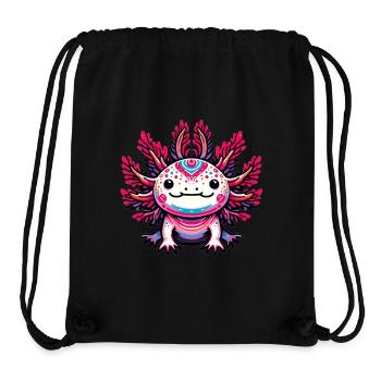 cute axolotl - Stanley/Stella Recycled Gym Bag - black - Front