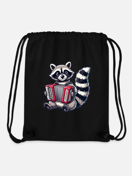 Waschbär Musik - Stanley/Stella recycelter Gym Bag - Schwarz