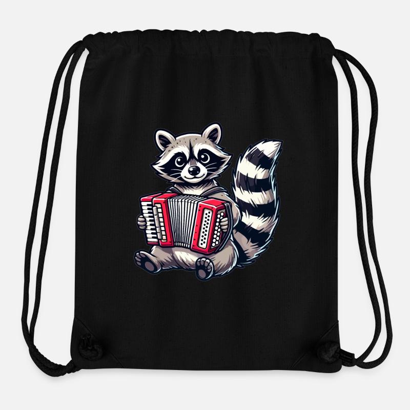 Waschbär Musik - Stanley/Stella recycelter Gym Bag - Schwarz