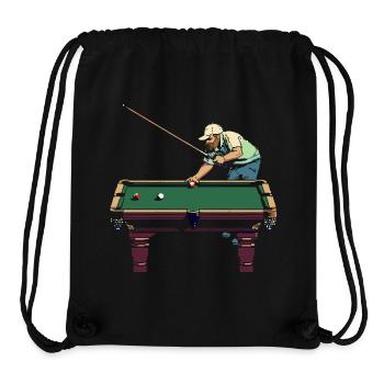 Billiard Player Pixel Art - Stanley/Stella Recycled Gym Bag - black - Front