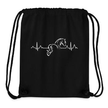 Pferde Herzschlag - Stanley/Stella recycelter Gym Bag - Schwarz - Vorne