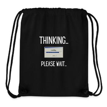 Thinking, please wait. - Stanley/Stella recycelter Gym Bag - Schwarz - Vorne