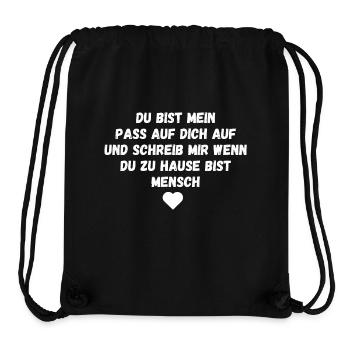 L’amour véritable Mon chéri Personne préférée Aime-toi - Sac à cordon recyclé Stanley/Stella - noir - Devant