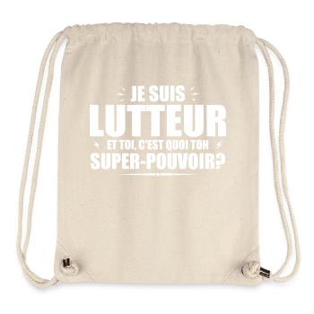Ich bin Wrestler. Was ist deine Superkraft? - Stanley/Stella recycelter Gym Bag - Naturweiß - Vorne