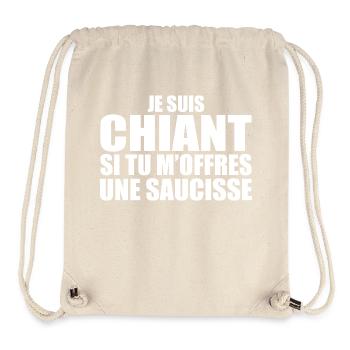 Mann, der liebt: Wurst. Lustiger Design-Humor - Stanley/Stella recycelter Gym Bag - Naturweiß - Vorne
