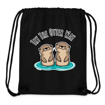 Try The Otter Way - Lustige Otter Kumpels am See - Stanley/Stella recycelter Gym Bag - Schwarz - Vorne