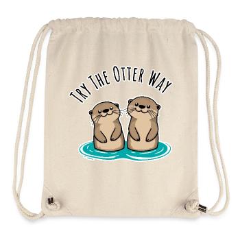 Try The Otter Way - Lustige Otter Kumpels am See - Stanley/Stella recycelter Gym Bag - Naturweiß - Vorne