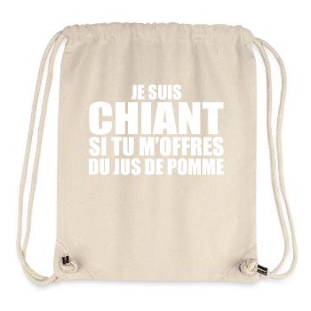 Man who loves Apple Juice. Funny Design Humor - Stanley/Stella Recycled Gym Bag - natural - Front