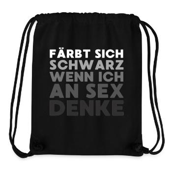 Färbt sich schwarz wenn ich an SEX denke - Stanley/Stella recycelter Gym Bag - Schwarz - Vorne