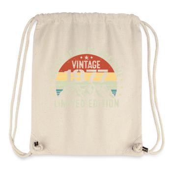 Cadeau pour Célébrer Votre Année de Naissance 1977 - Sac à cordon recyclé Stanley/Stella - blanc naturel - Devant