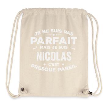 Nicolas A first name, a story, a personality - Stanley/Stella Recycled Gym Bag - natural - Front