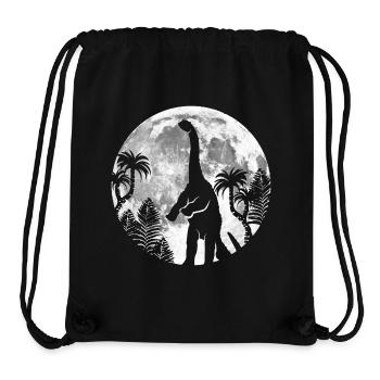 Dinosaur Moon - Dino (Longneck) Among Stars - Stanley/Stella Recycled Gym Bag - black - Front