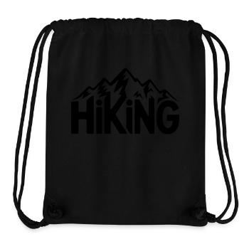 Hiking Typography- Hiking Design - Stanley/Stella Recycled Gym Bag - black - Front