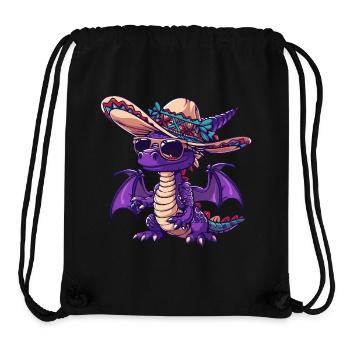Dragon Funny Sombrero - Stanley/Stella Recycled Gym Bag - black - Front