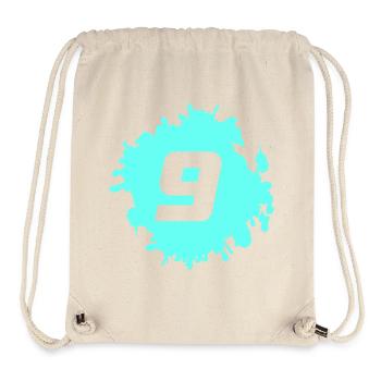 Neun Cyan Splash Grafik - Stanley/Stella recycelter Gym Bag - Naturweiß - Vorne