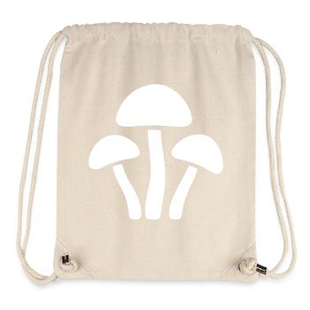 Icône Champignons - Sac à cordon recyclé Stanley/Stella - blanc naturel - Devant