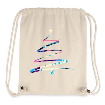 Christmas Tree One-Line Design – Modern & Colorful - Stanley/Stella Recycled Gym Bag - natural - Front