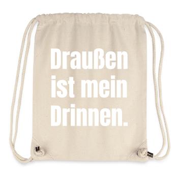 Draußen ist mein Drinnen - Stanley/Stella recycelter Gym Bag - Naturweiß - Vorne
