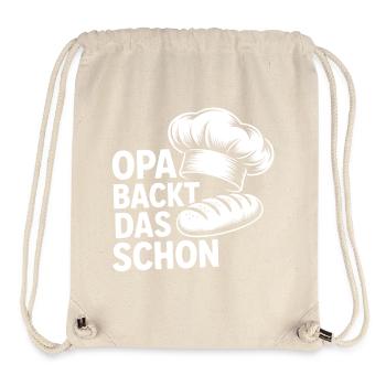 Grandpa bakes it beautifully – bread motif - Stanley/Stella Recycled Gym Bag - natural - Front