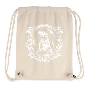 Heraldic iguana in a wreath of leaves - Stanley/Stella Recycled Gym Bag - natural - Front