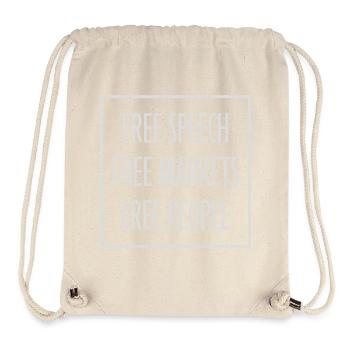 Free Speech Markets People Libertarian Freedom Logo - Stanley/Stella Recycled Gym Bag - natural - Front