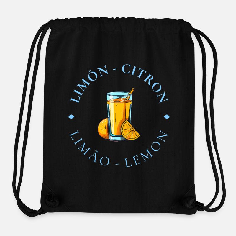 Logo du cercle d’agrumes de la limonade - Sac à cordon recyclé Stanley/Stella - noir