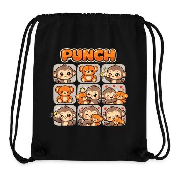 Monkey Cute Baby Fist Punch Gift - Stanley/Stella Recycled Gym Bag - black - Front