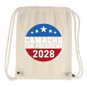 Parodie d’emblème Camacho 2028 Drôle Je ne sais pas - Sac à cordon recyclé Stanley/Stella - blanc naturel - Devant