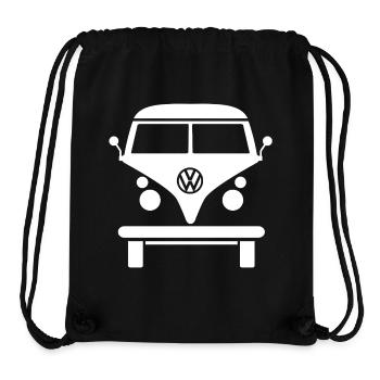 Volkswagen VW Bulli Frontansicht Outlines Weiß - Stanley/Stella recycelter Gym Bag - Schwarz - Vorne