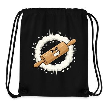 Wütendes Nudelholz Cartoon - Stanley/Stella recycelter Gym Bag - Schwarz - Vorne