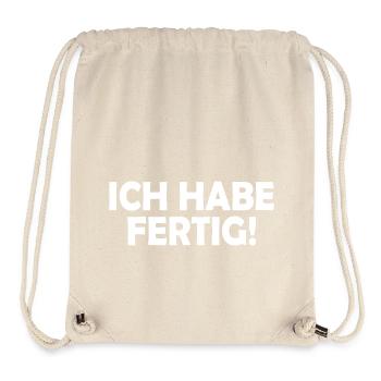 Ich habe fertig - Stanley/Stella recycelter Gym Bag - Naturweiß - Vorne