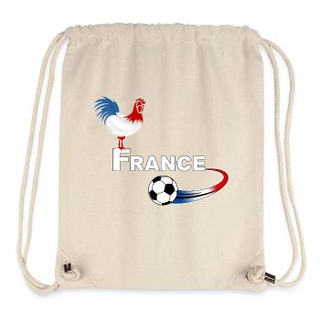 france sport foot 02 - Sac à cordon recyclé Stanley/Stella - blanc naturel - Devant