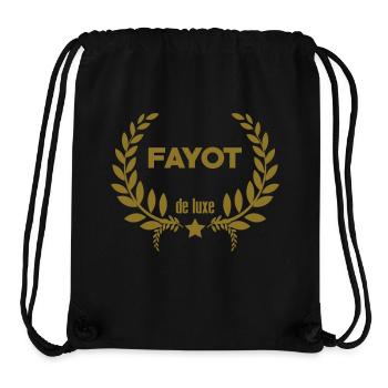 Fayot / Fayote / Humour / Prof / Ecole / Patron - Sac à cordon recyclé Stanley/Stella - noir - Devant
