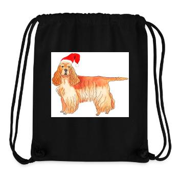 Amerikanischer CockerSpaniel Weihnachtsaufkleber - Stanley/Stella recycelter Gym Bag - Schwarz - Vorne