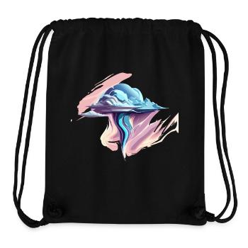 Chrom Wolken - Stanley/Stella recycelter Gym Bag - Schwarz - Vorne